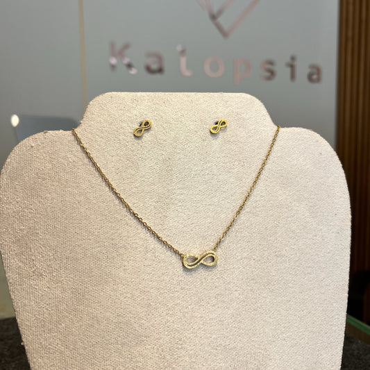 Infinity Design Set Necklace & Earring