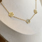 Flower Necklace Bracelet Earring set