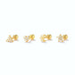 4pcs/set Star, Heart, Triangle & Moon Earring Ball Set