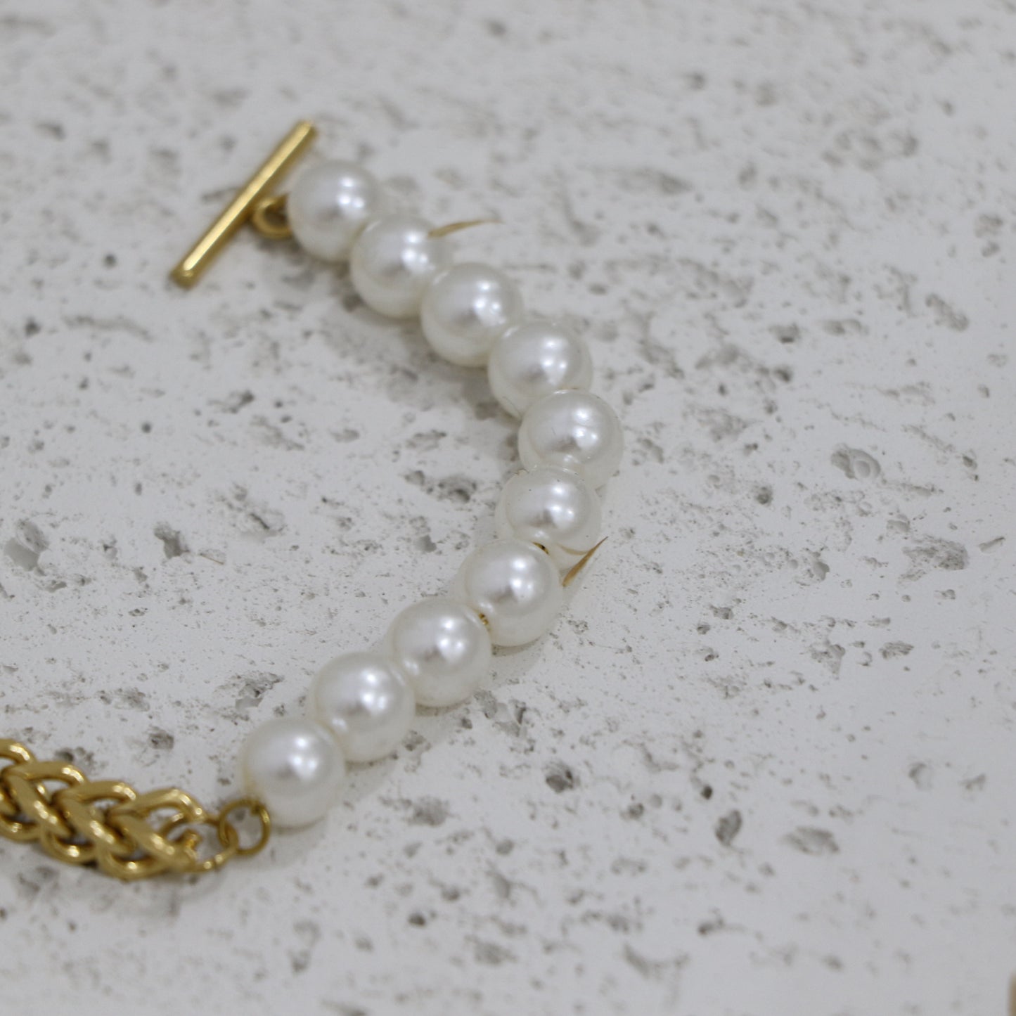 Pearl T Lock bracelet