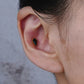 Titanium Coffin Black Zircon Flat Ear Piercing