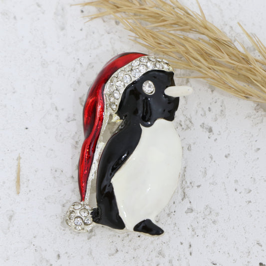 Christmas Penguin Brooch