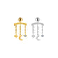 Titanium Helix Dainty Star Moon Flat Ear Piercing