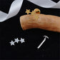 Titanium Tiny Triple Star Flat Ear Piercing