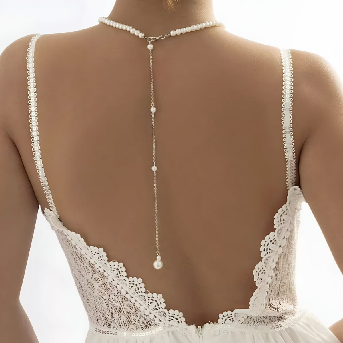 Pearl Choker Chain Tassel Pendant