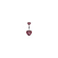 Red Heart Belly Piercing
