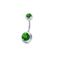 Zircon Ball Belly Piercing