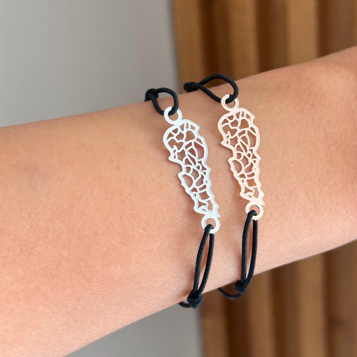 Lebanon Map Fabric Bracelet