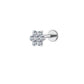 Titanium Tiny Flower Flat Ear Piercing