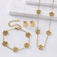 Flower Necklace Bracelet Earring set