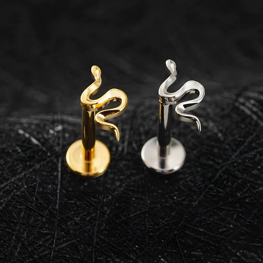 Titanium Mini Snake Serpent Flat Ear Piercing
