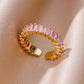 Pink Zircon Gold Ring
