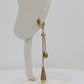 Gold Drop Snake Chain Earring Pair
