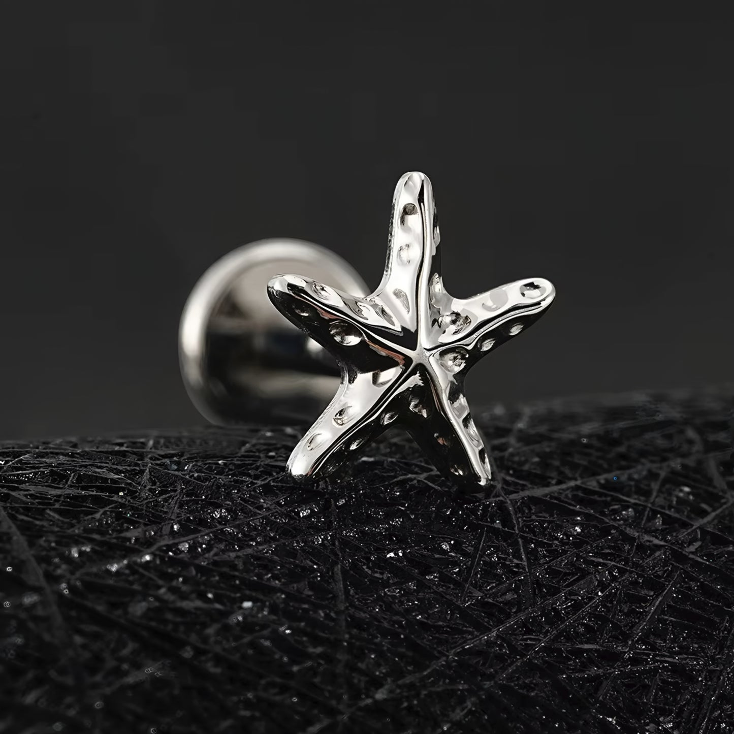 Titanium Tiny Starfish Flat Ear Piercing