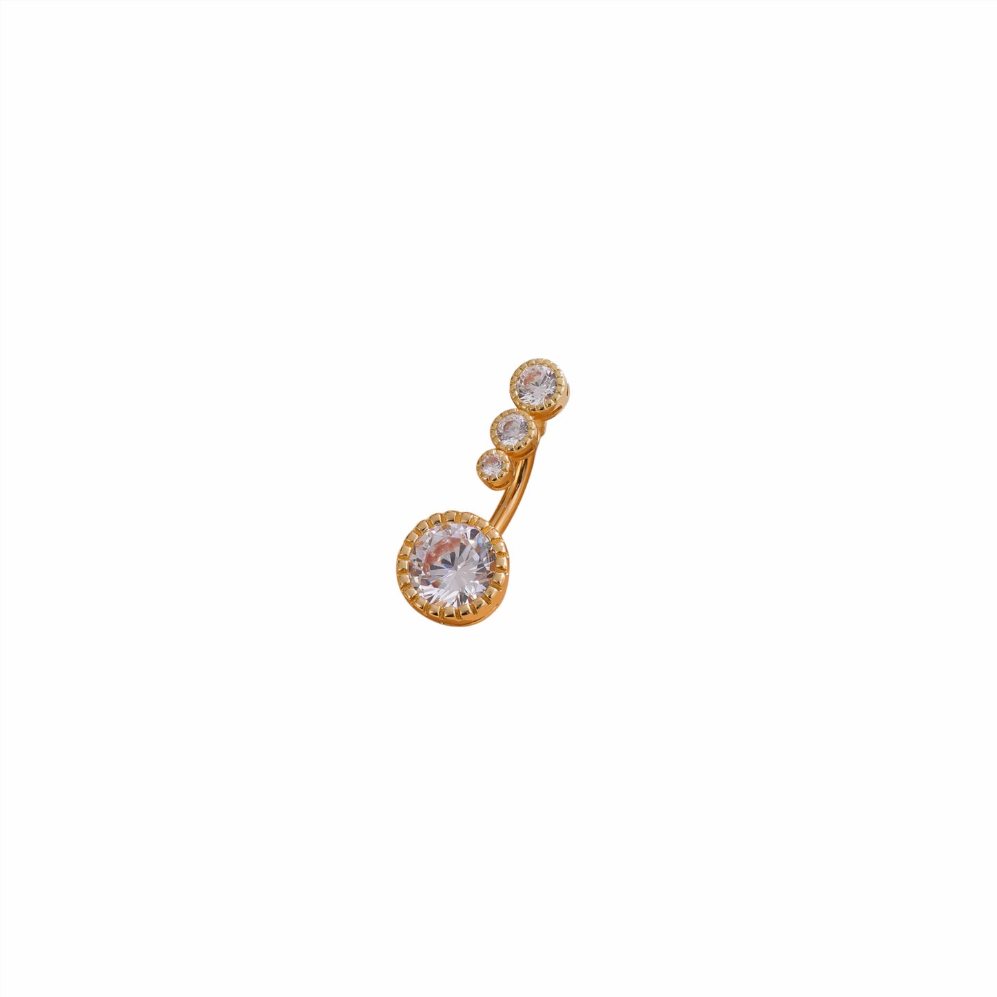 Doted Design Belly Piercing