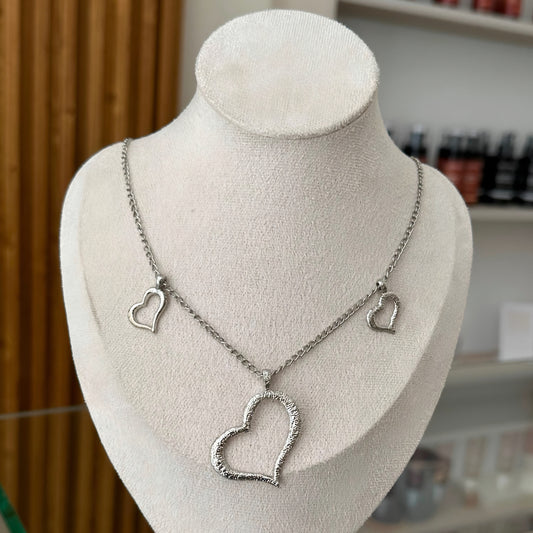 Triple Hearts Necklace Chain
