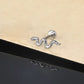 Titanium Snake Flat Screw Ear Piercing