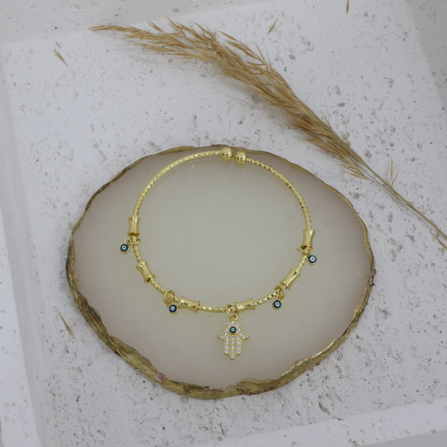 Hamsa Hand Bracelet Bangle
