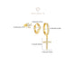 3pcs/set Cross Hoop Stud Earring set