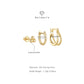 3pcs/Set Double Loop Rope Earring