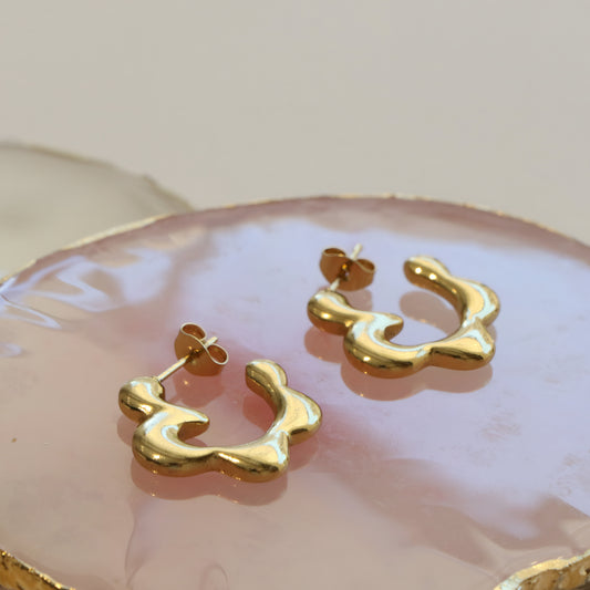 Melted Flora Earring Pair