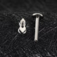 Titanium Tiny Two Stone Flat Ear Piercing