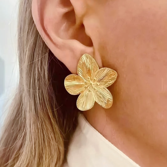 Vintage Big Flower Stud Earring