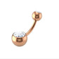Zircon Ball Belly Piercing