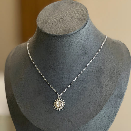 Moon Sun Face Necklace