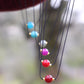 Single Bead Fabric Necklace