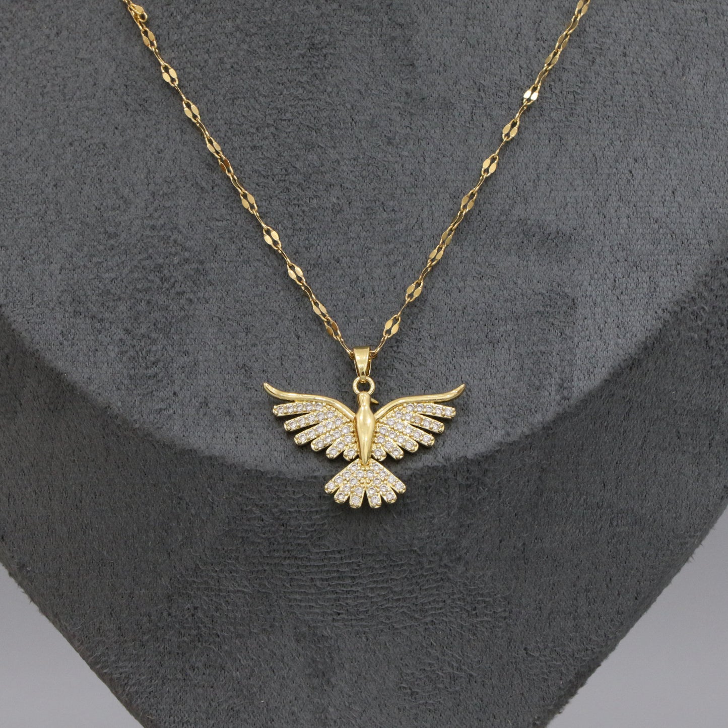 Sparkly Phoenix Pendant Necklace