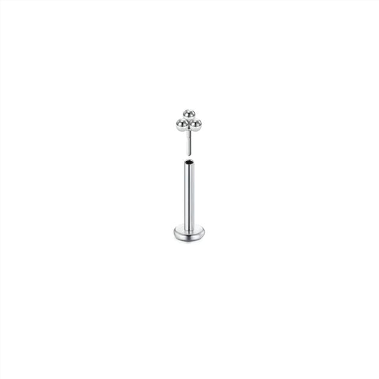 3Dots Lip Piercing Flat Back