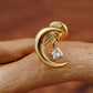 Titanium Crescent Moon Flat Ear Piercing