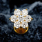 Titanium Tiny Flower Flat Ear Piercing