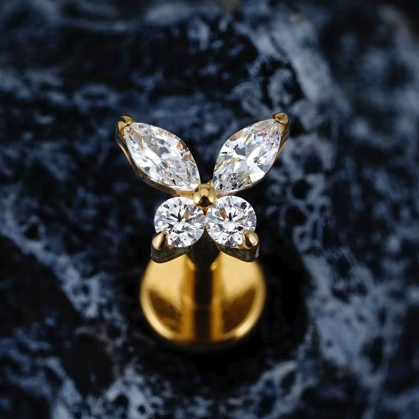 Titanium Mini Butterfly Flat Ear Piercing