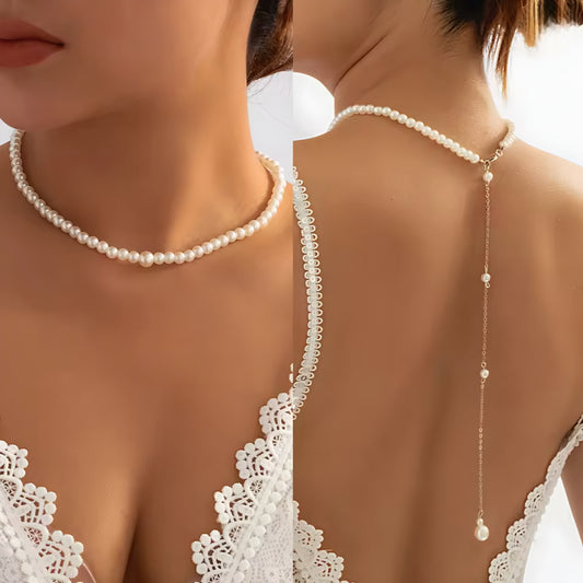 Pearl Choker Chain Tassel Pendant