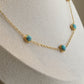 Turquoise Bead Stones Necklace Earring Set