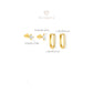 4pcs/set Double Stud, Hoop Earring Set