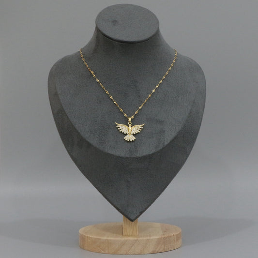 Sparkly Phoenix Pendant Necklace