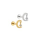 Titanium Crescent Moon Flat Ear Piercing