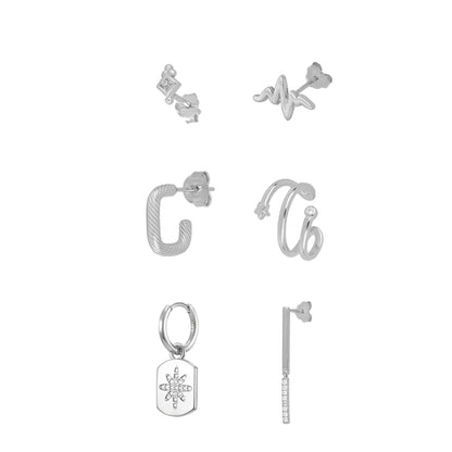 6pcs/set Heart Beat, Plate, Star Cuff, Heart Beat