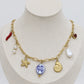 Multi Pendants Figaro Chain Necklace