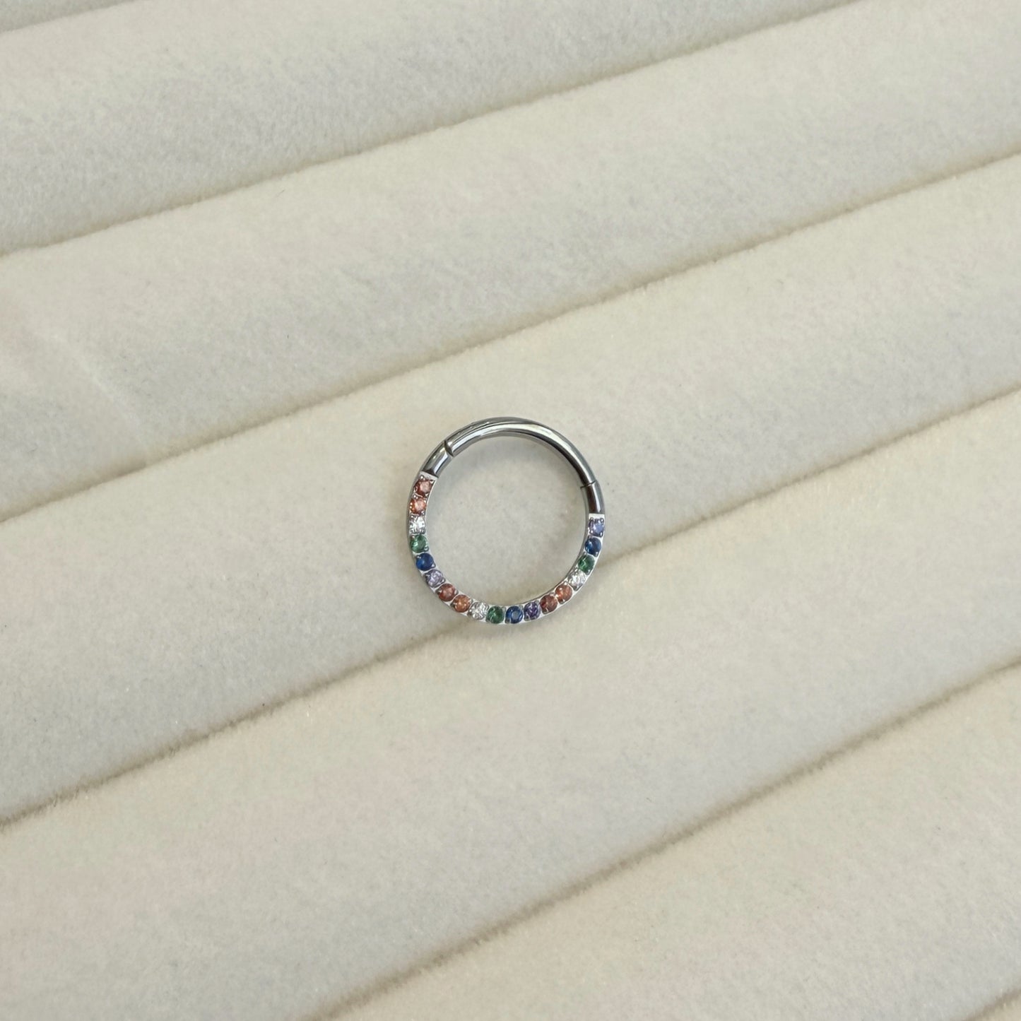 Multicolor Zircon Septum Ring