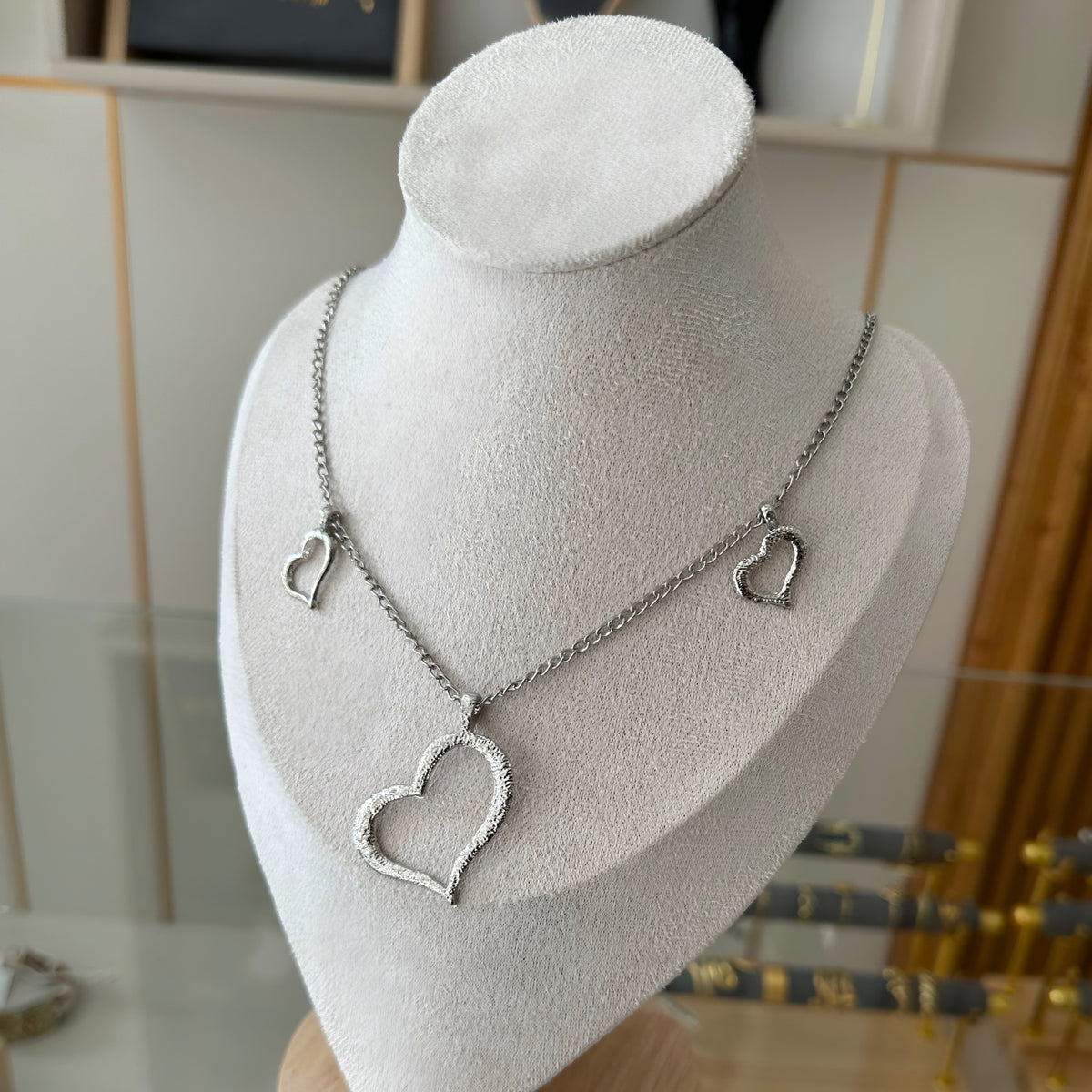Triple Hearts Necklace Chain