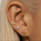 3pcs/set Pink Moon Star Earring Set