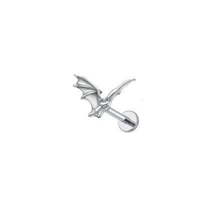 Titanium Flying Bat Flat Ear Piercing