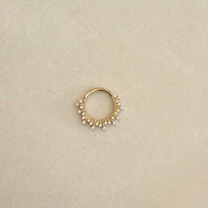 Sparkling Zircon Septum Ring