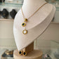 Gold Roman Necklace Earring set