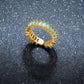 Light Green Zircon Gold Ring