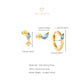 3pcs/set Blue Drop Tear Star Earring Set